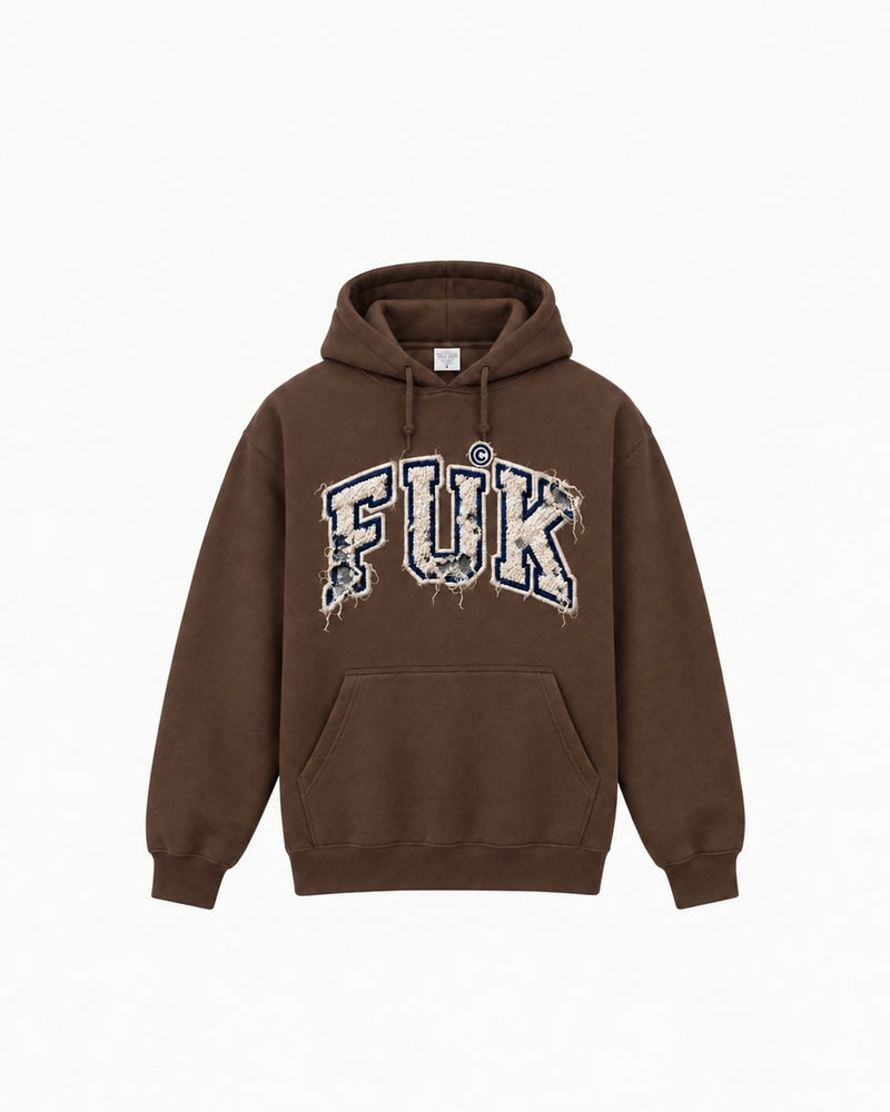 Graffiti Against Perception Hoodie Brown