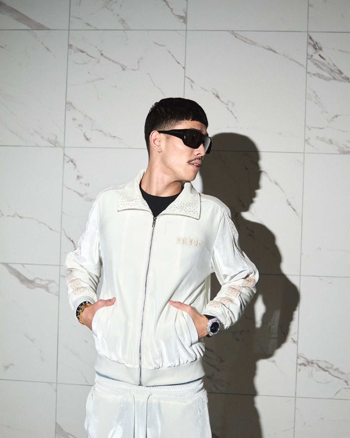 Velour Jacket White