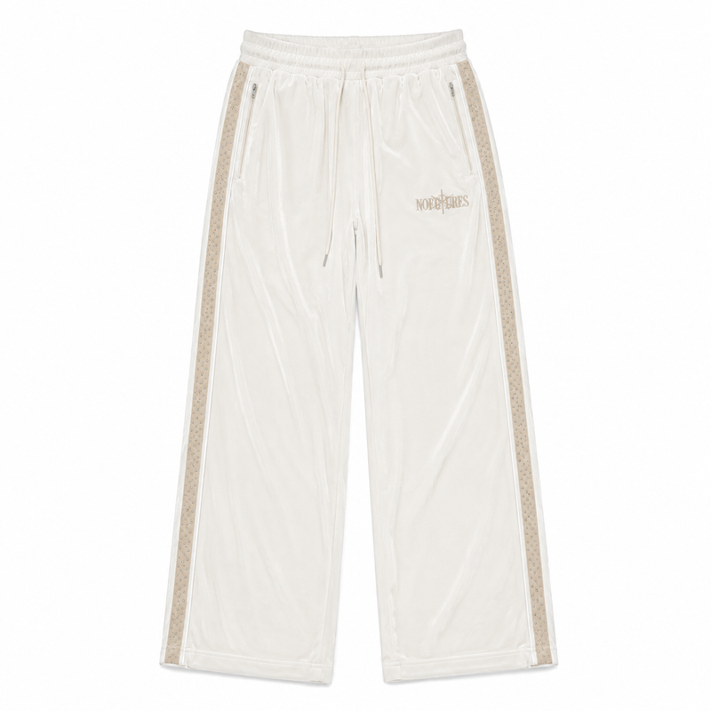 Velour Pants White